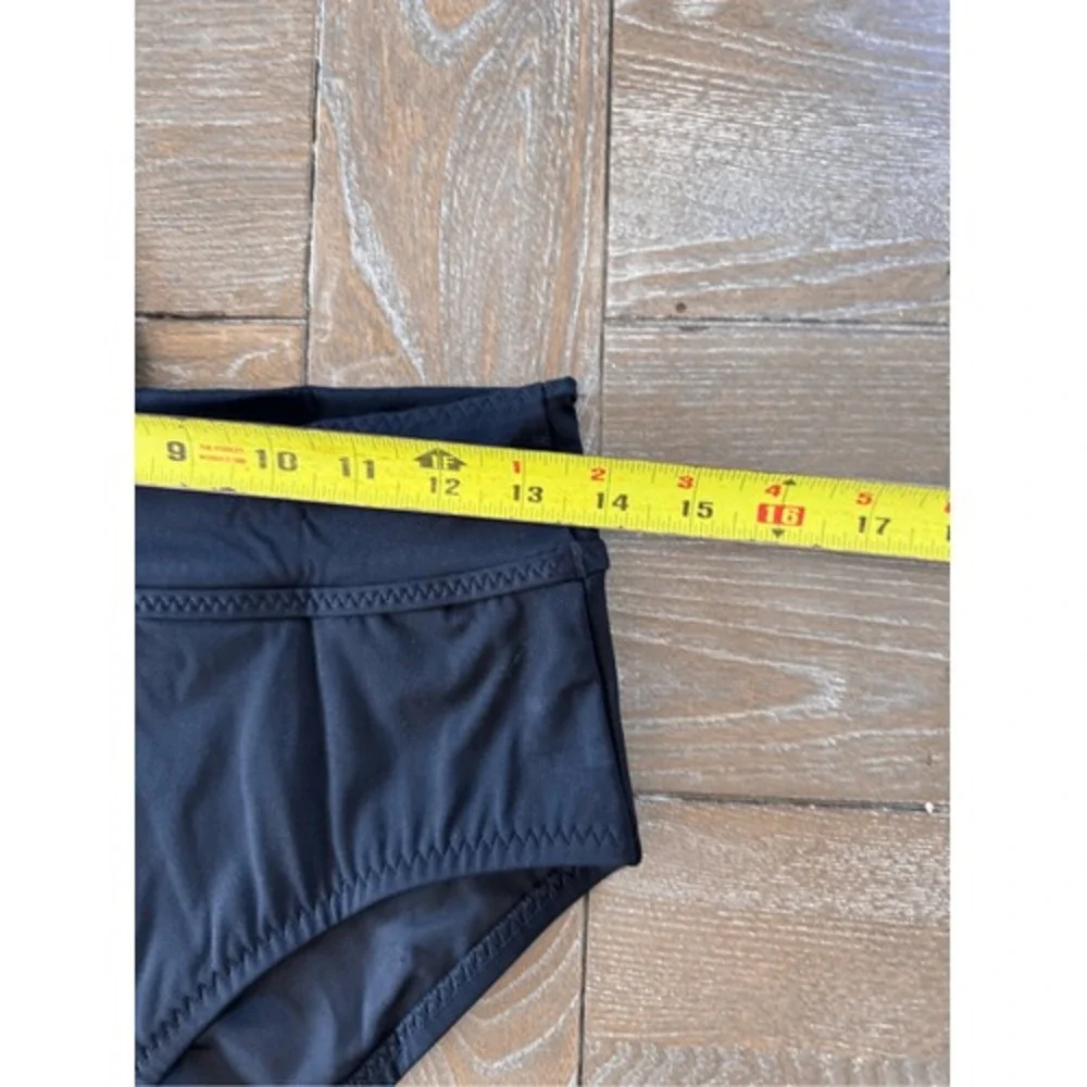 Fabletics Boardwalk High-Waisted Swim Bottom Womens‎ Black Medium (T1)
